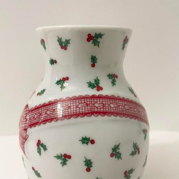 Vintage Himark Holidays Christmas Vase 5.5 Inch Tall Made in Japan - Picture 5 of 16